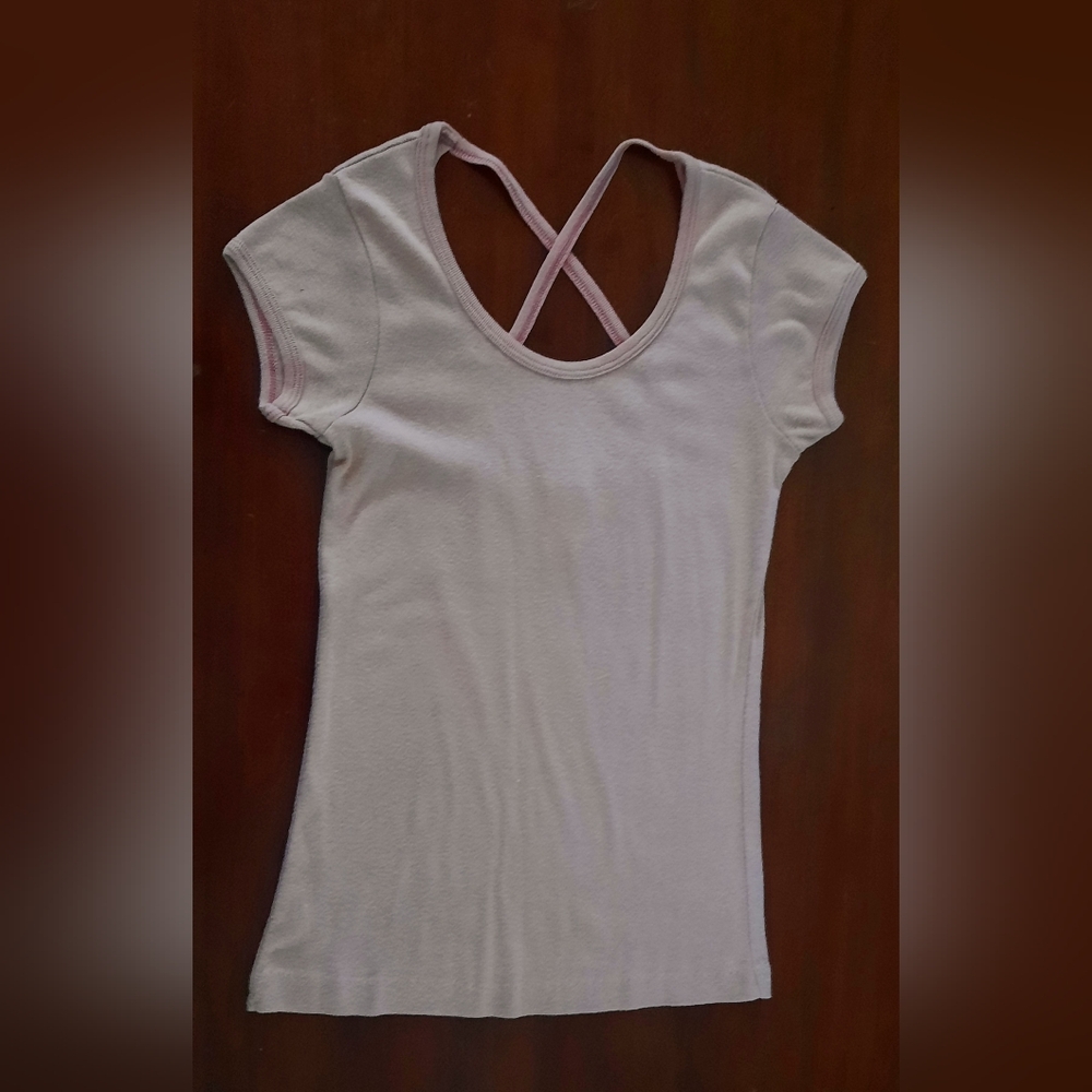 *VINTAGE* 70'S T-Shirt, Open X Back, Labeled as  Size "2"
